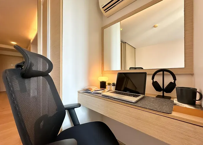 アパート Stylish Downtown 1br - Ultra Fast Wifi - Bts Thonglor *